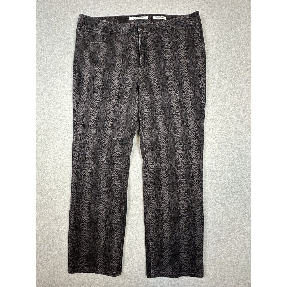 Jones New York Lexington Straight Jeans 20W Snakeskin‎ Print Stretch Slimming